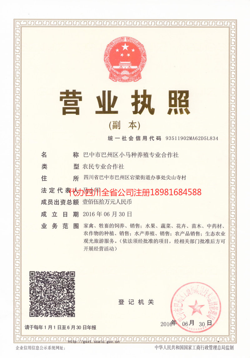 中山中山小马种养殖专业合作社